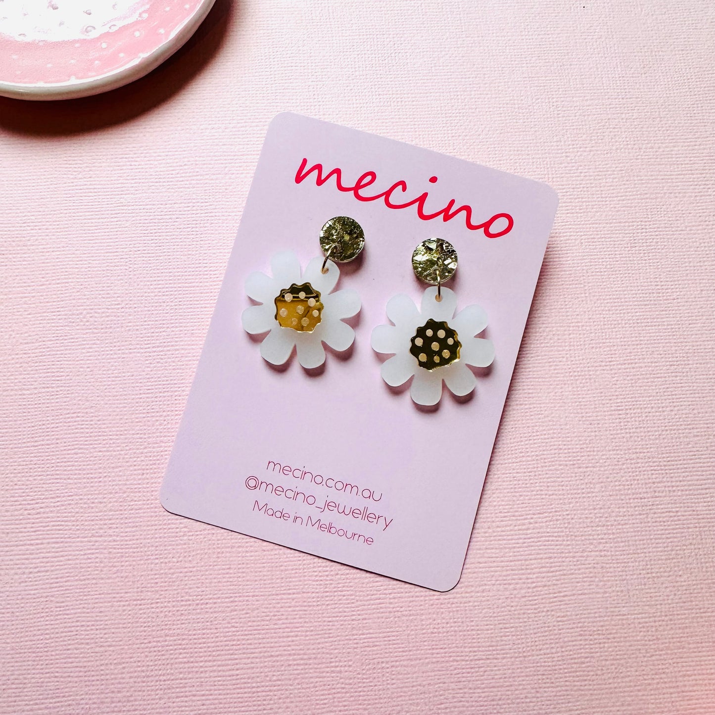 Polka Dot Petals - White
