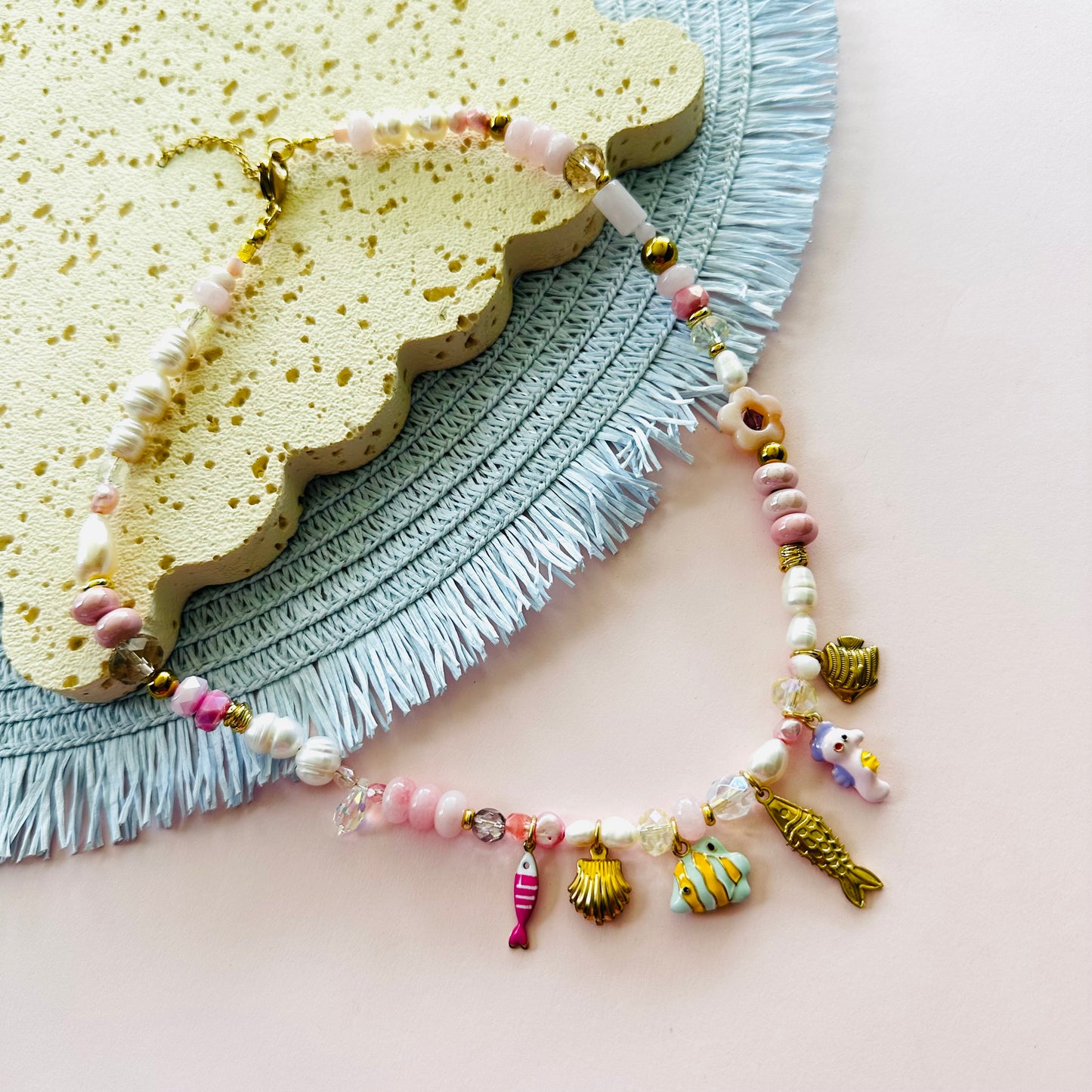 Under The Sea Necklace - Pink Mix