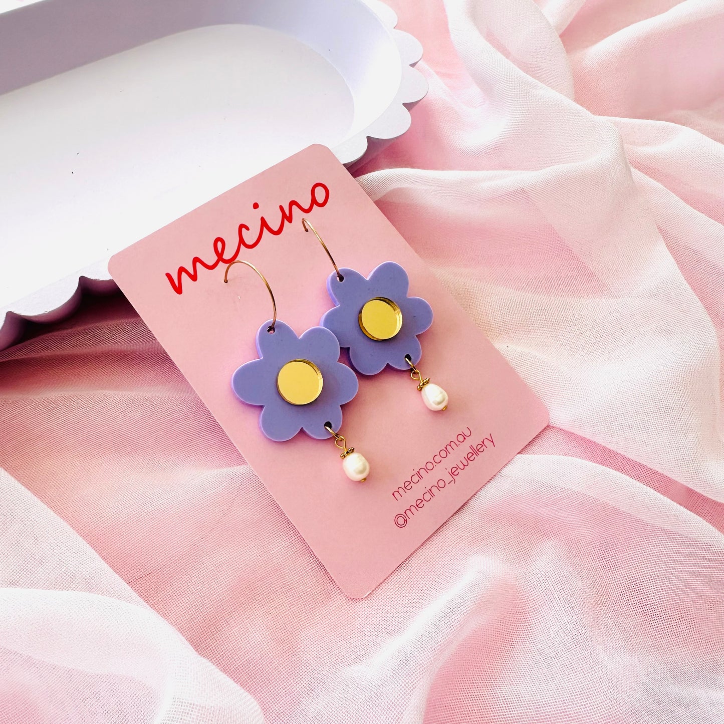 Liana Flower Dangles - Violet