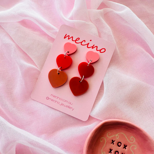 Candy Hearts - Pink, Orange & Red