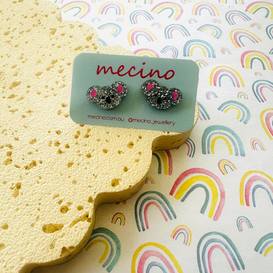 Glitter Koala Studs