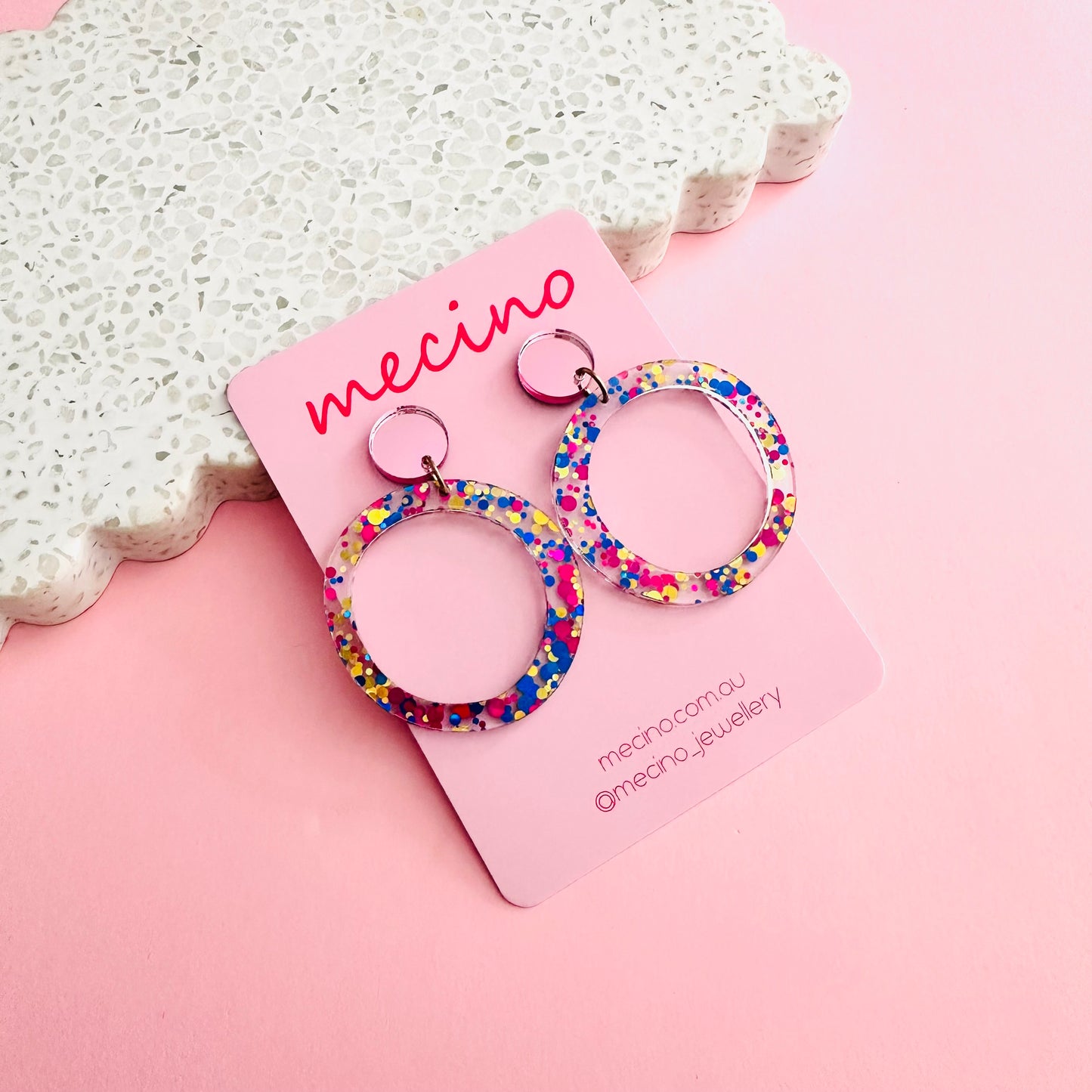 Confetti bubble mix hoops