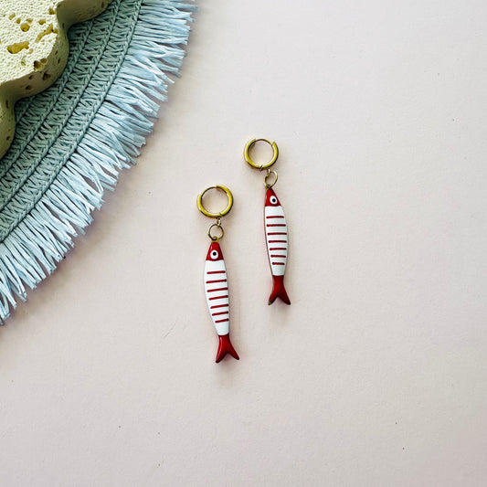 Sardine Hoops - Red