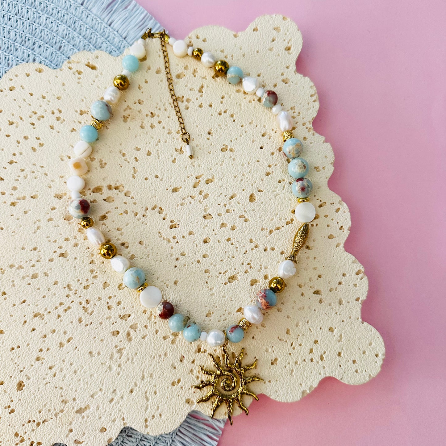 Sunlit Bloom Necklace - Natural Mix