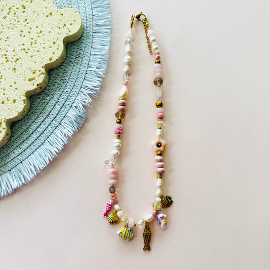 Under The Sea Necklace - Pink Mix