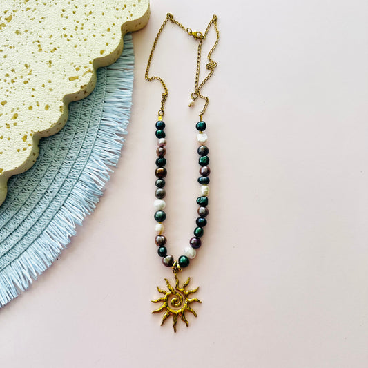 Sunburst Necklace - Midnight Mix