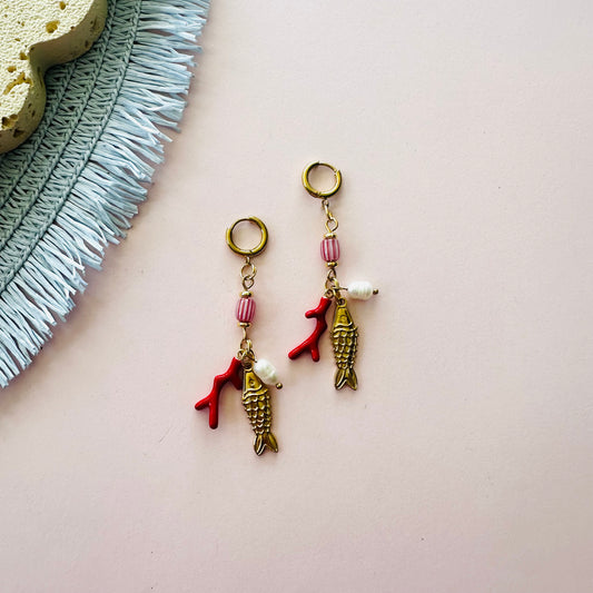 Coral Catch Earrings