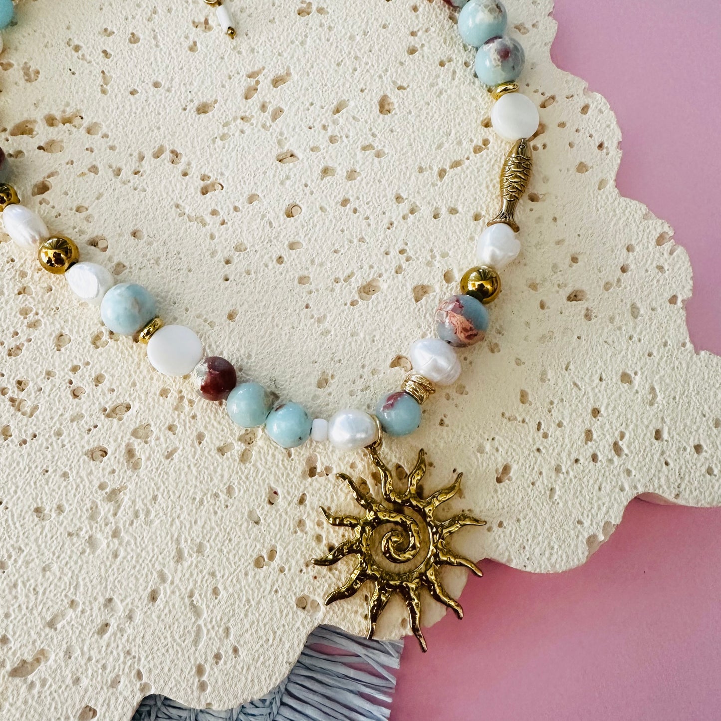 Sunlit Bloom Necklace - Natural Mix