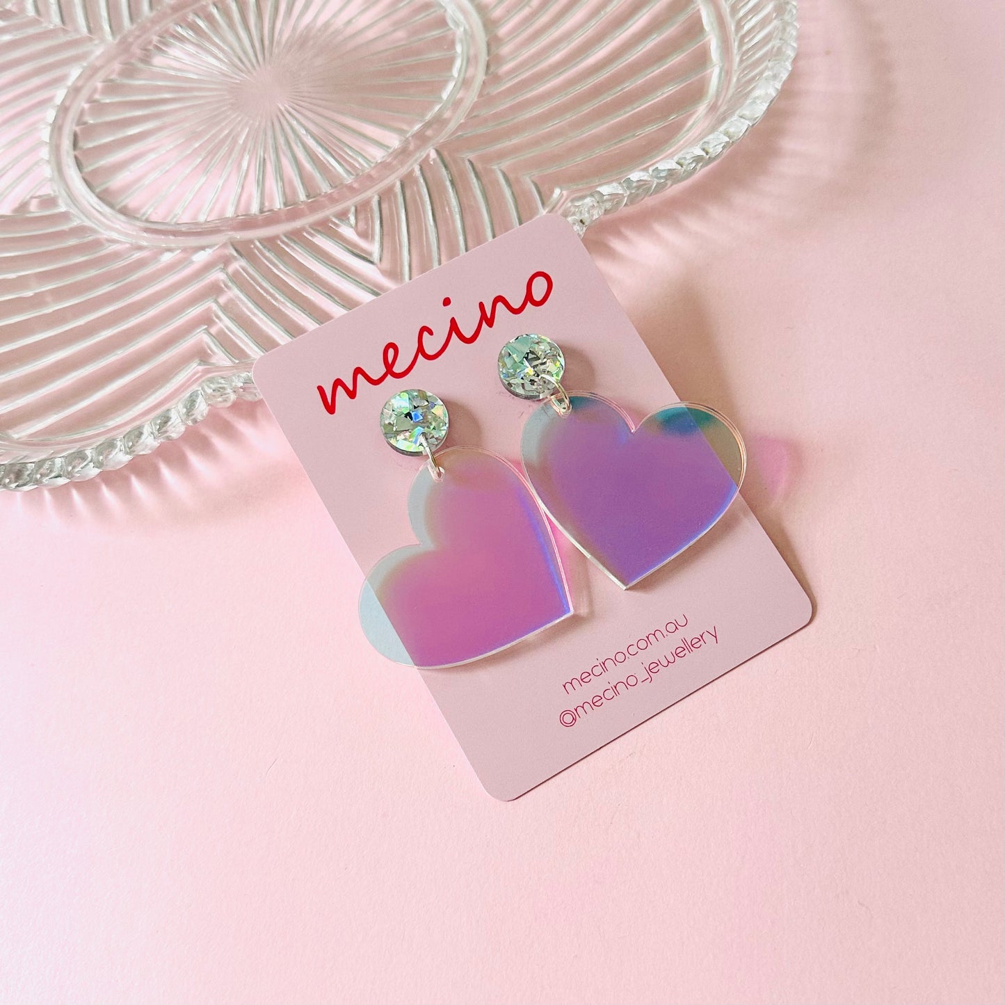 Sweet Hearts - Oversized - Iridescent Acrylic