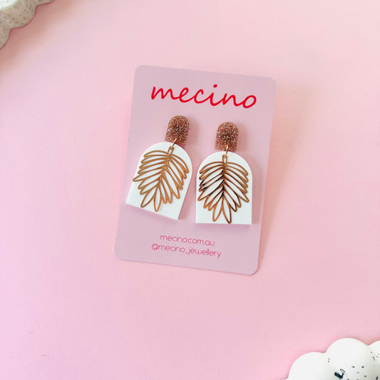 Leafy Arch Drops - Rose Gold.