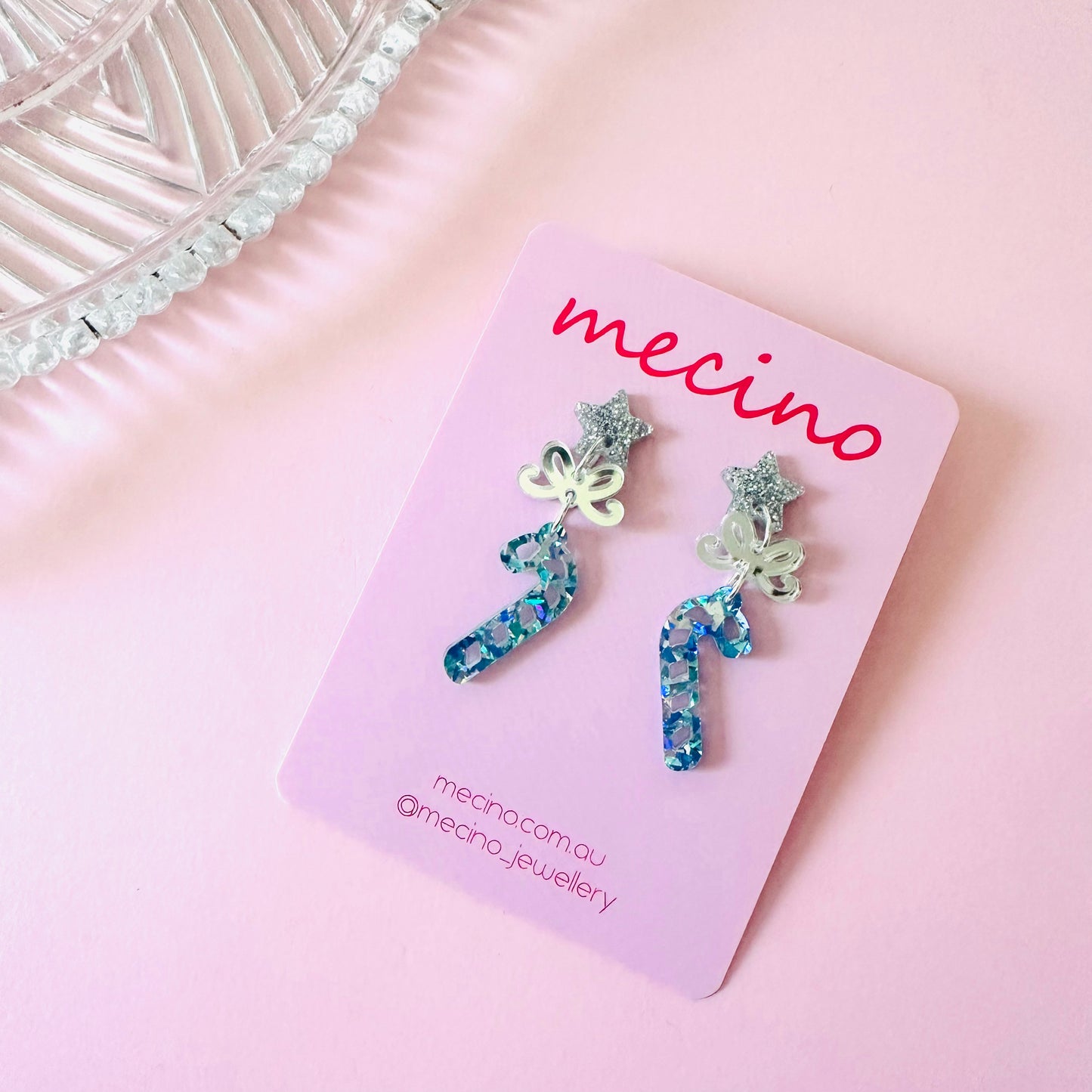 Sparkly Candy Canes - Blue Mix