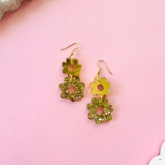 Glitter Bloom Drops - Gold