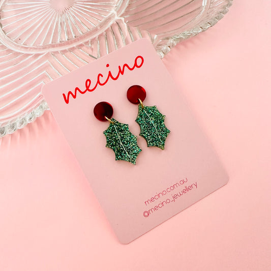 Holly Sparkle Dangles