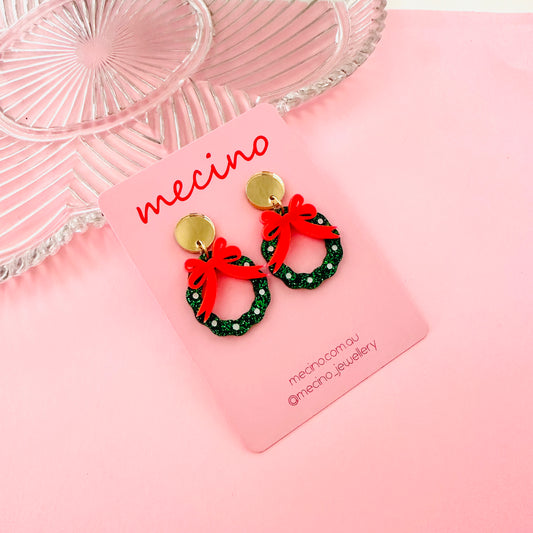 Christmas Bow Wreath Drops