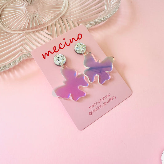 Shimmery Butterfly Dangles