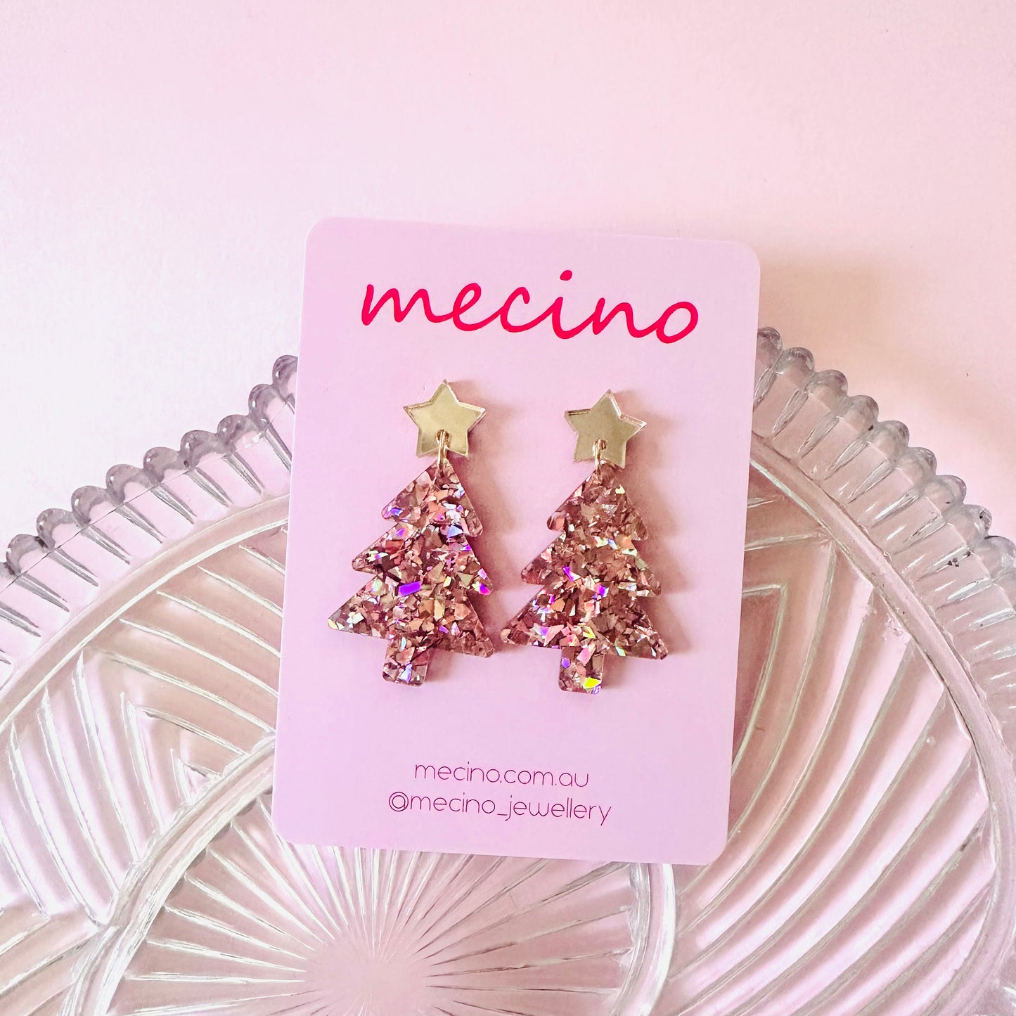 Oh Christmas Tree - Sparkly Rose Gold