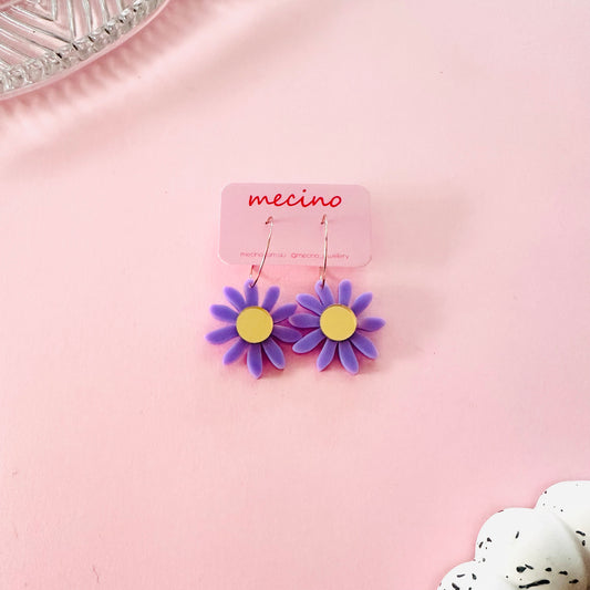 Daisy Daydream Hoops - Violet