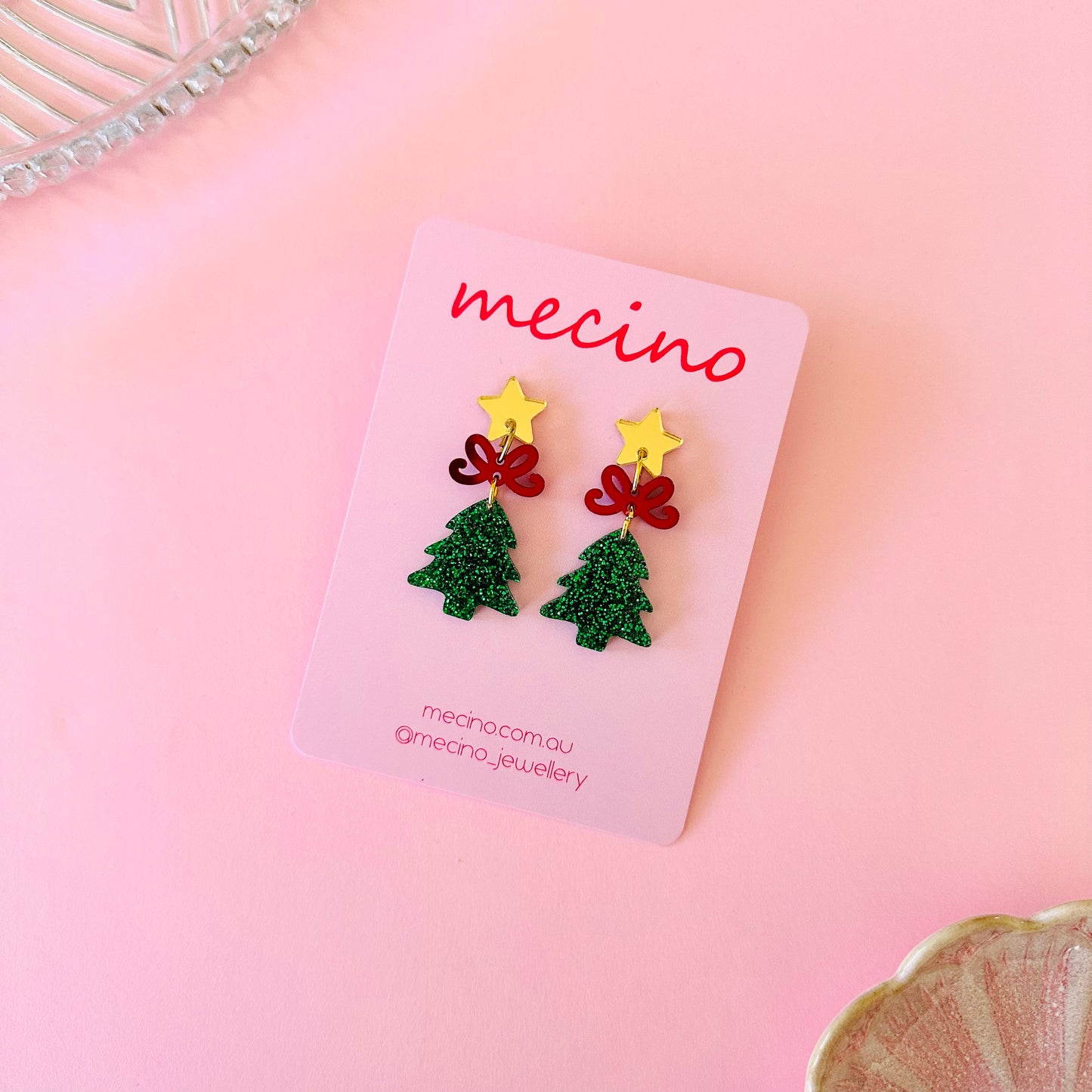 Sweet Bow and Tree Drops - Green