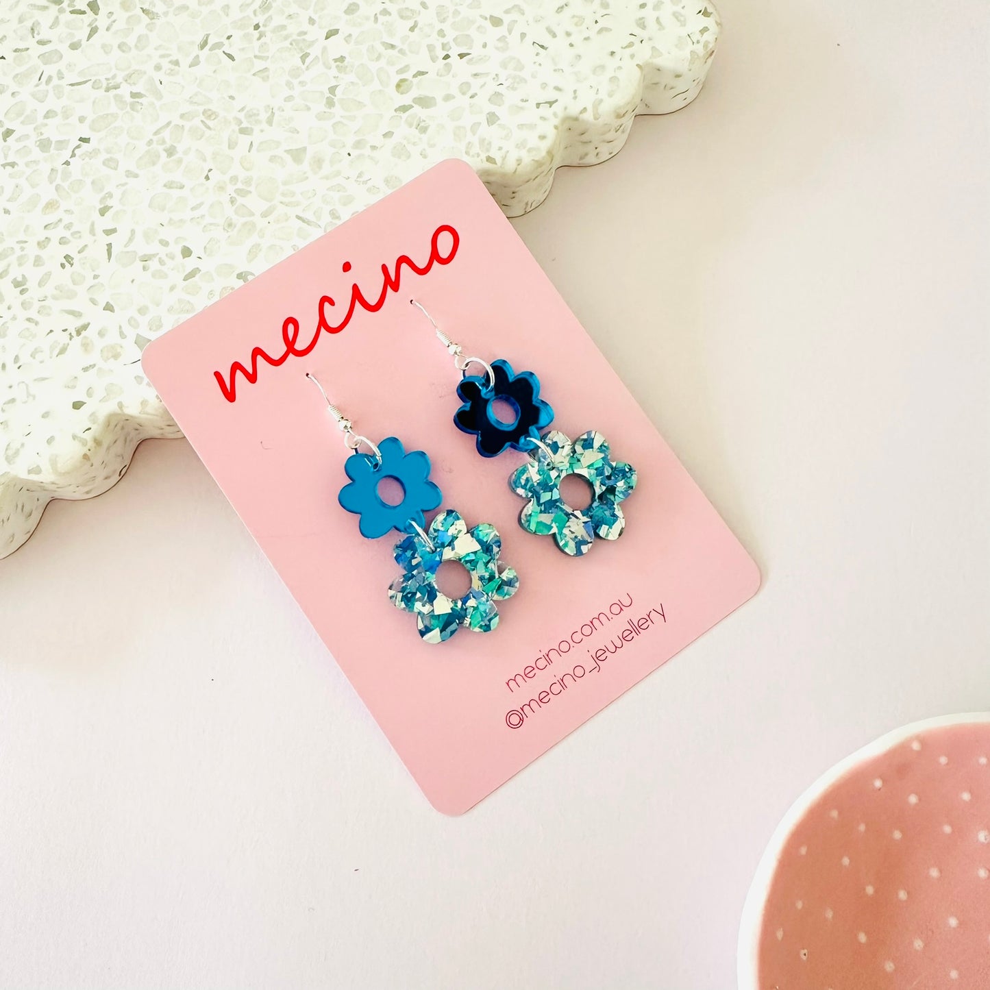 Glitter Bloom Drops - Blue