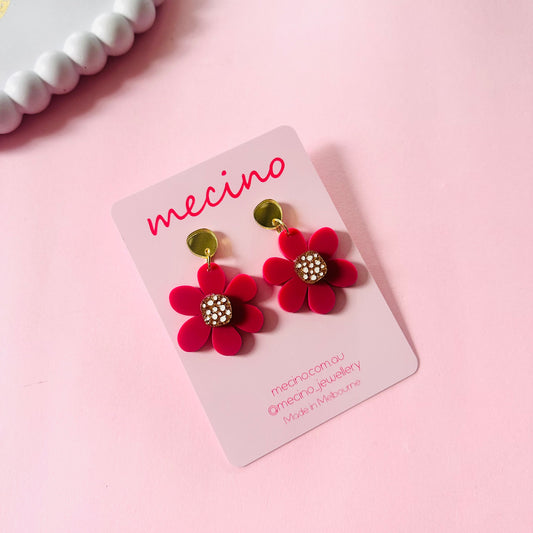 Blossom Charm - Burgundy Red