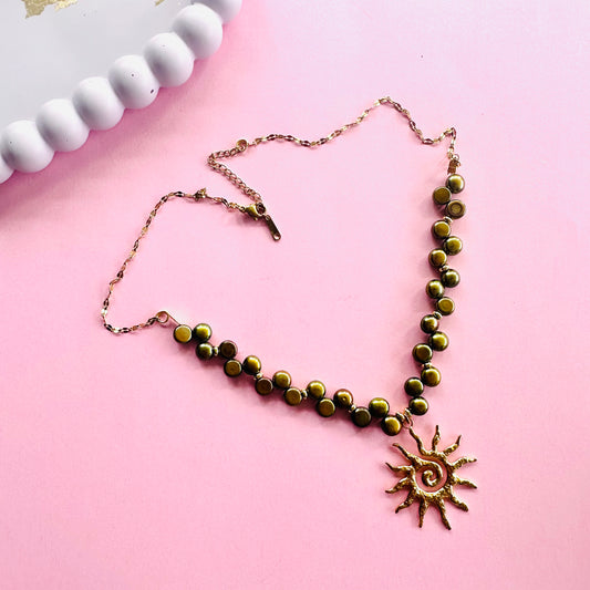 Olive Sun Necklace