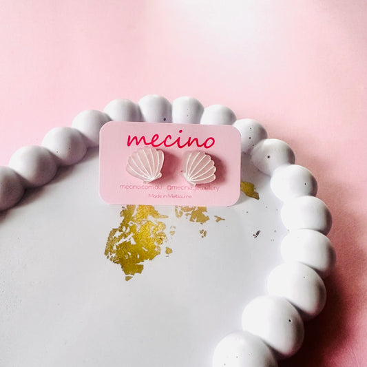Cotton Candy Shell Studs