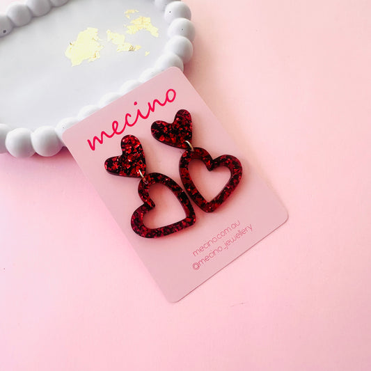 Sienna Hearts - Red / Black Mix
