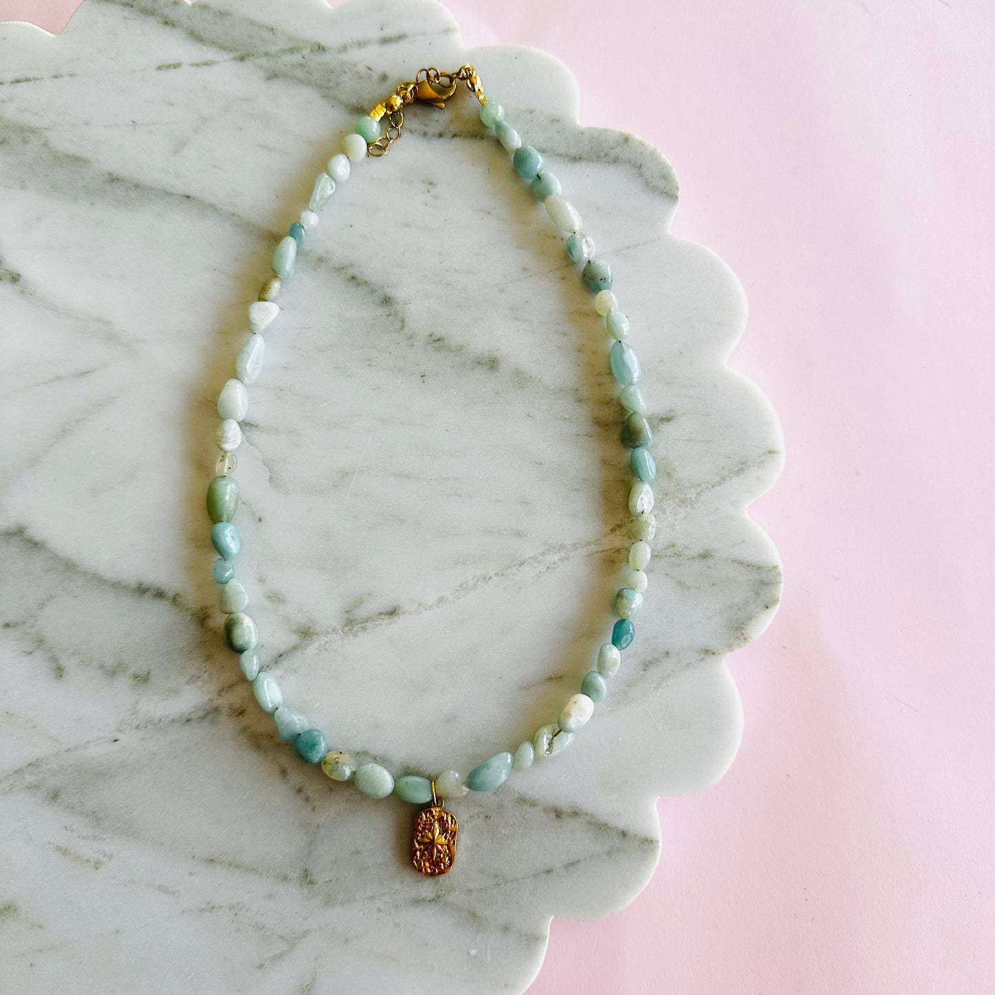 Soft Sage Stone Necklace
