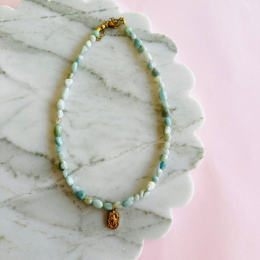 Soft Sage Stone Necklace