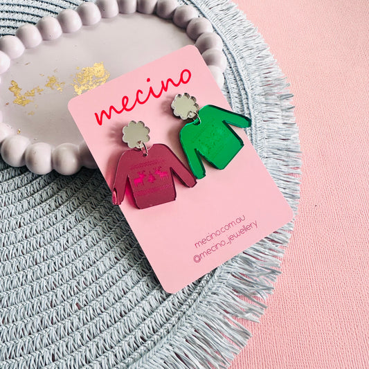 Daggy Christmas Jumpers - Pink and Green