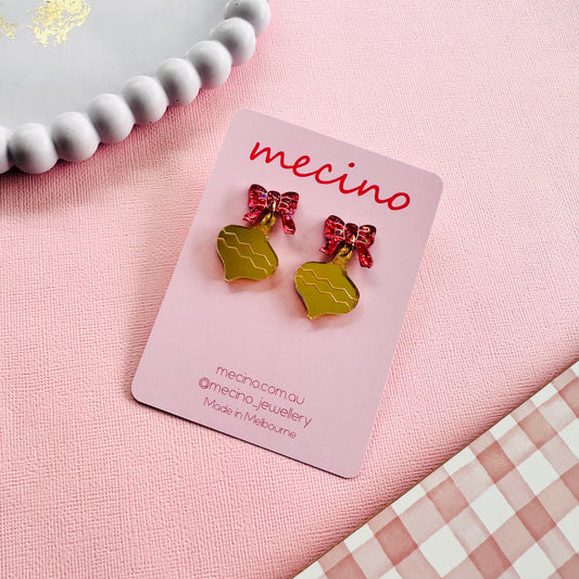 Sweet Bow & Bauble Dangles - Gold