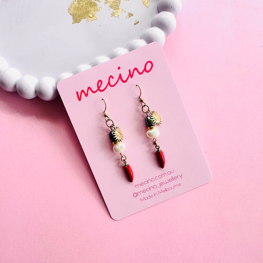Sun and Chilli Earrings