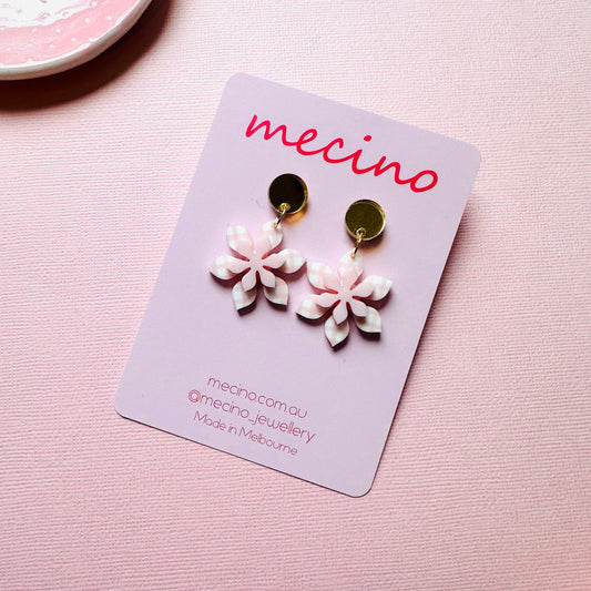 Gingham Garden Blooms - Pink