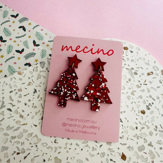 Sparkly Tree Drops - Red Confetti Mix