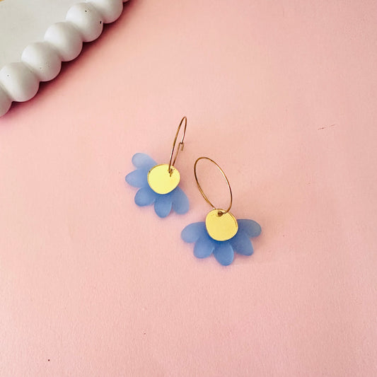 Frosted Blue Petal Drops