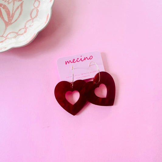 Red Marbled Hearts