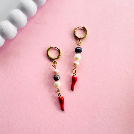 Lucky Chilli and Pearl Hoops