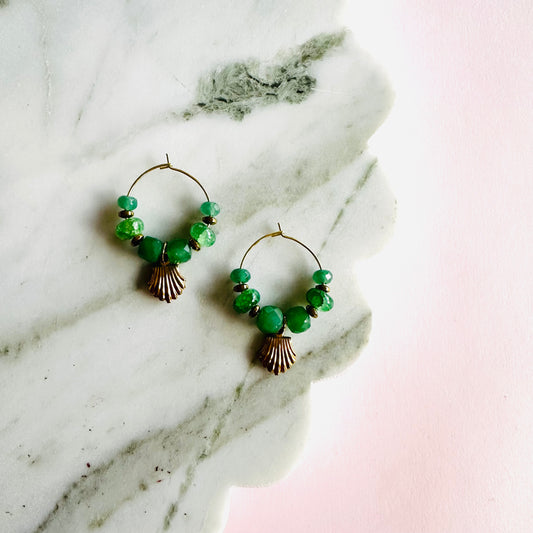 Emerald Hoops