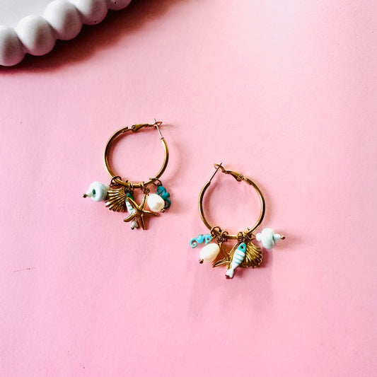 Ocean Treasure Hoops