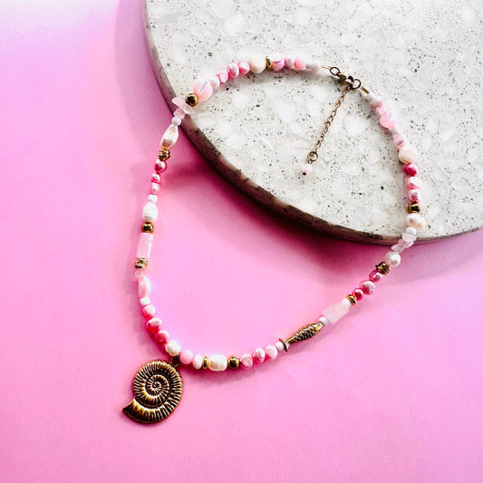 Pink Sea Shell Necklace
