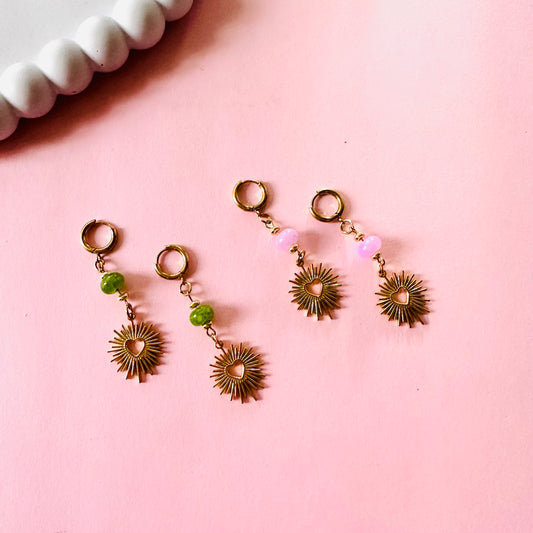 Sunburst Charm Earrings