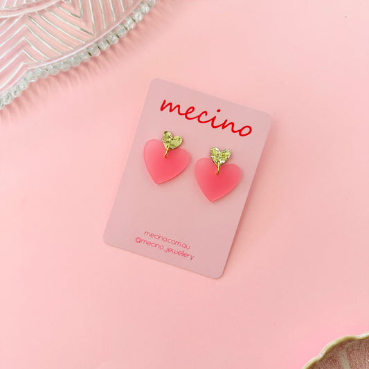Frosted pink hearts