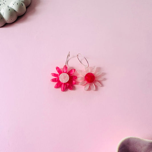 Eleonor Hoop Flowers - Red / Pink