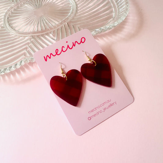 Red Gingham Hearts