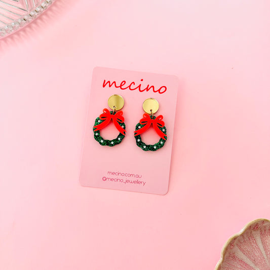 Christmas Bow Wreath Drops