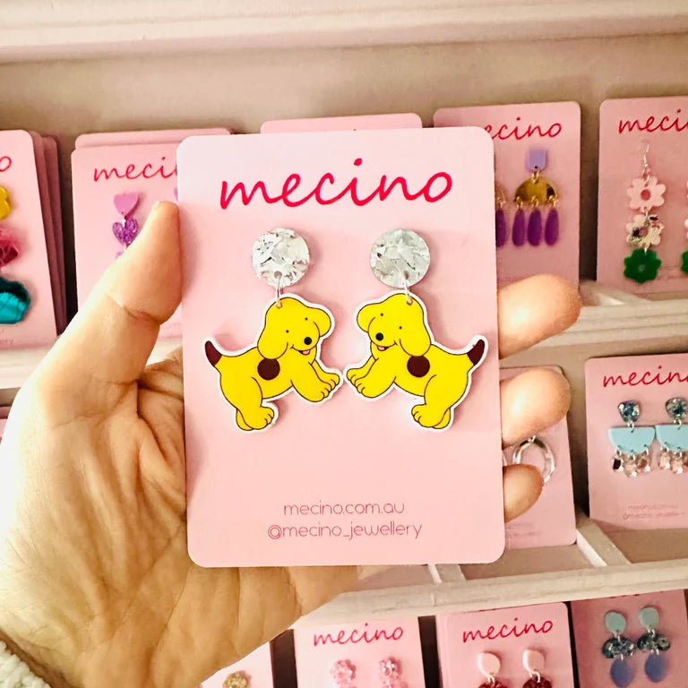 Yellow Dog Earrings