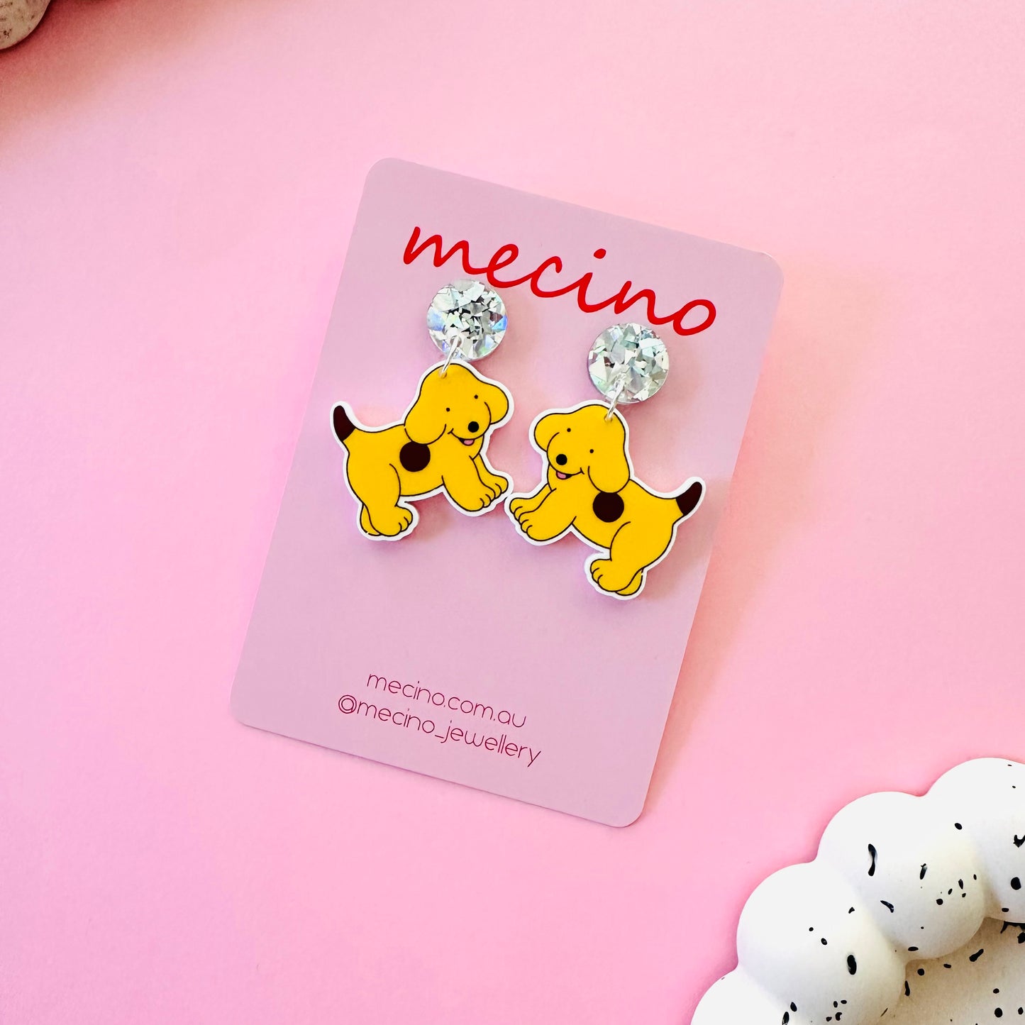 Yellow Dog Earrings